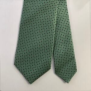 DOLCEPUNTA Green Mint Geomatric Silk Tie